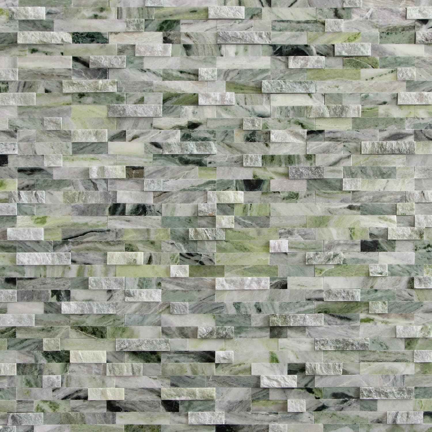 Peel and Stick 3D Stone Mosaic Tiles - 12x11" Self-Adhesive Backsplash for Kitchen & Bathroom - 5 Sheets, Mixed Tan