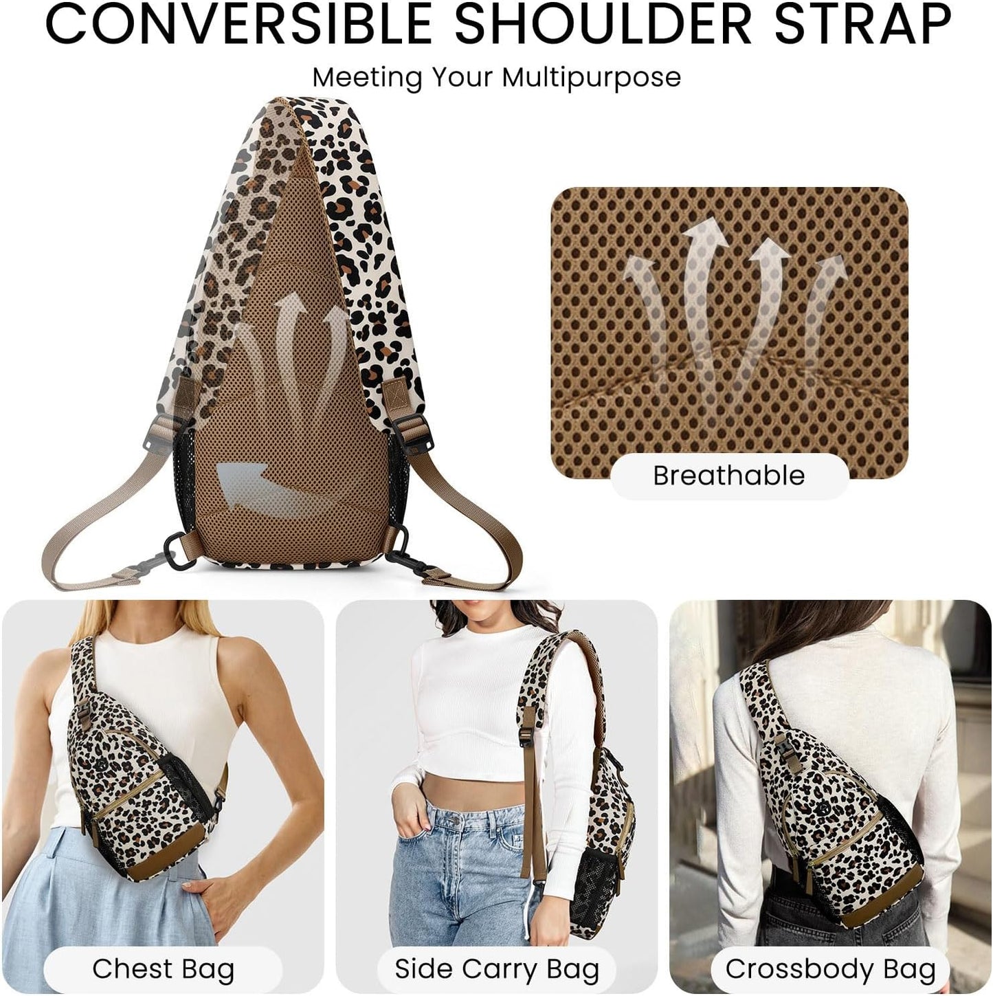 Skiennix Small Crossbody Bag - Versatile Sling Backpack for Travel | Stylish Design for Women & Men