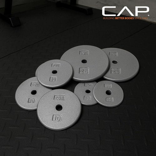 CAP Barbell Standard Weight Plates - Durable Cast Iron for Strength Training | 1.25-50 lbs Options