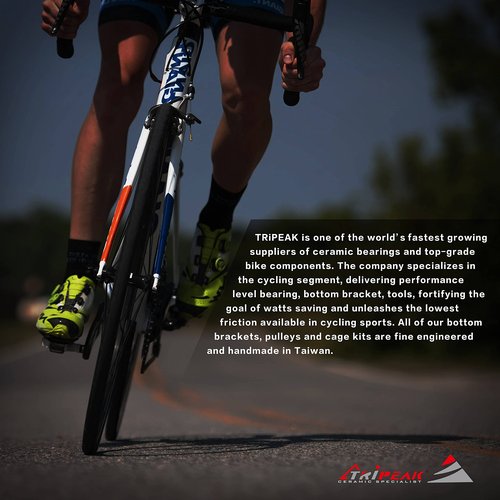 TRiPEAK 6000 Hybrid Ceramic Cartridge Bearing 10mm ID x26mm OD x8mm Width for Cycling Sports, Skateboard, Fidget Spinner, Inline Skate, Motor, Scooter, Roller Skate, etc.
