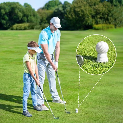 Rigrig 8 Pack ‌Golf Simulator Tees, Plastic Golf Mat Tees for Home, Indoor and Outdoor Golf Practice Training for Winter Turf, Golf Mats and Driving Range, White