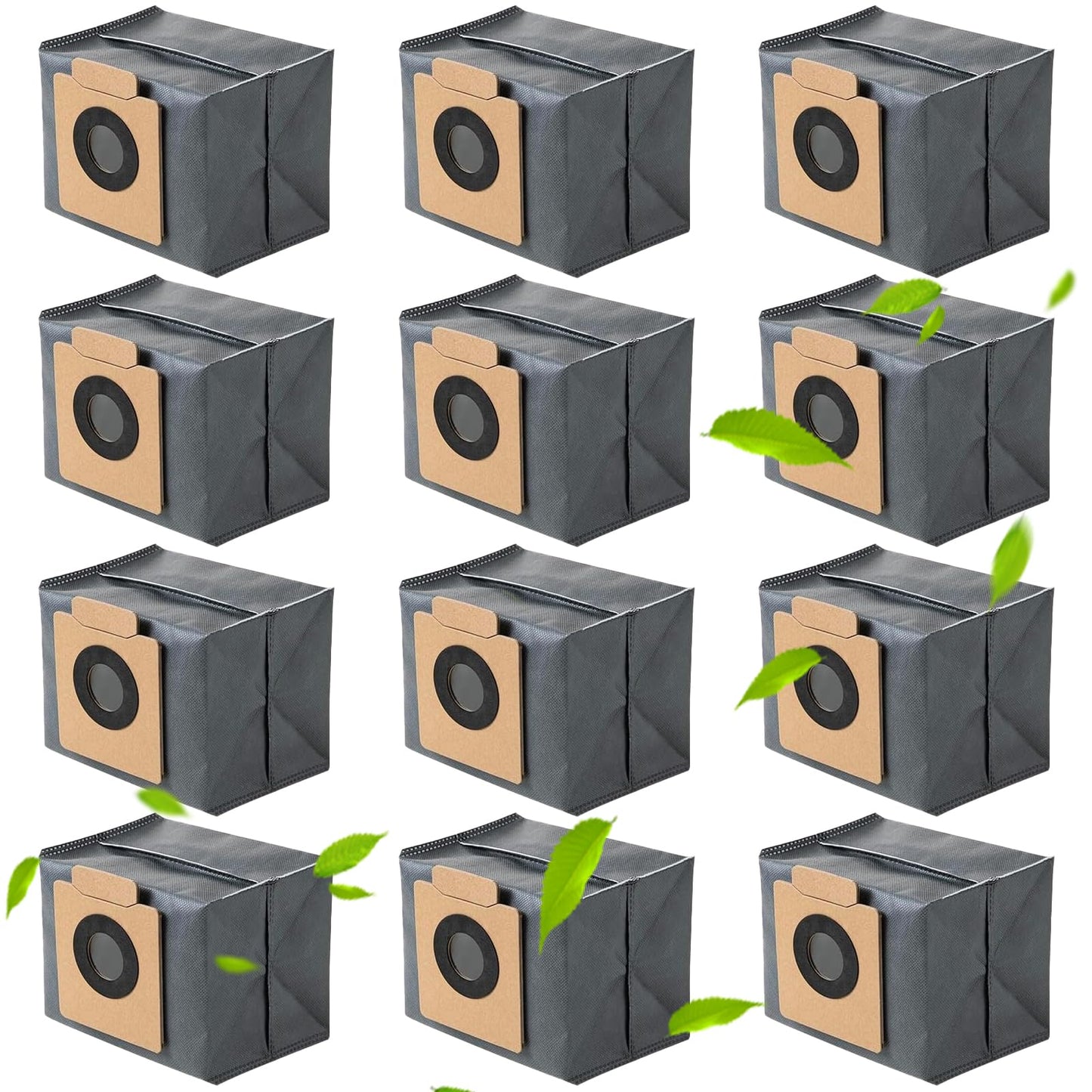 Rebirthcare 12 Pack X8 Pro Dust Bag Compatible with Eufy Clean X8 Pro X10 Pro Omni Robot Vacuum Self-empty Station 2.5L Large Capacity Replacement Bag