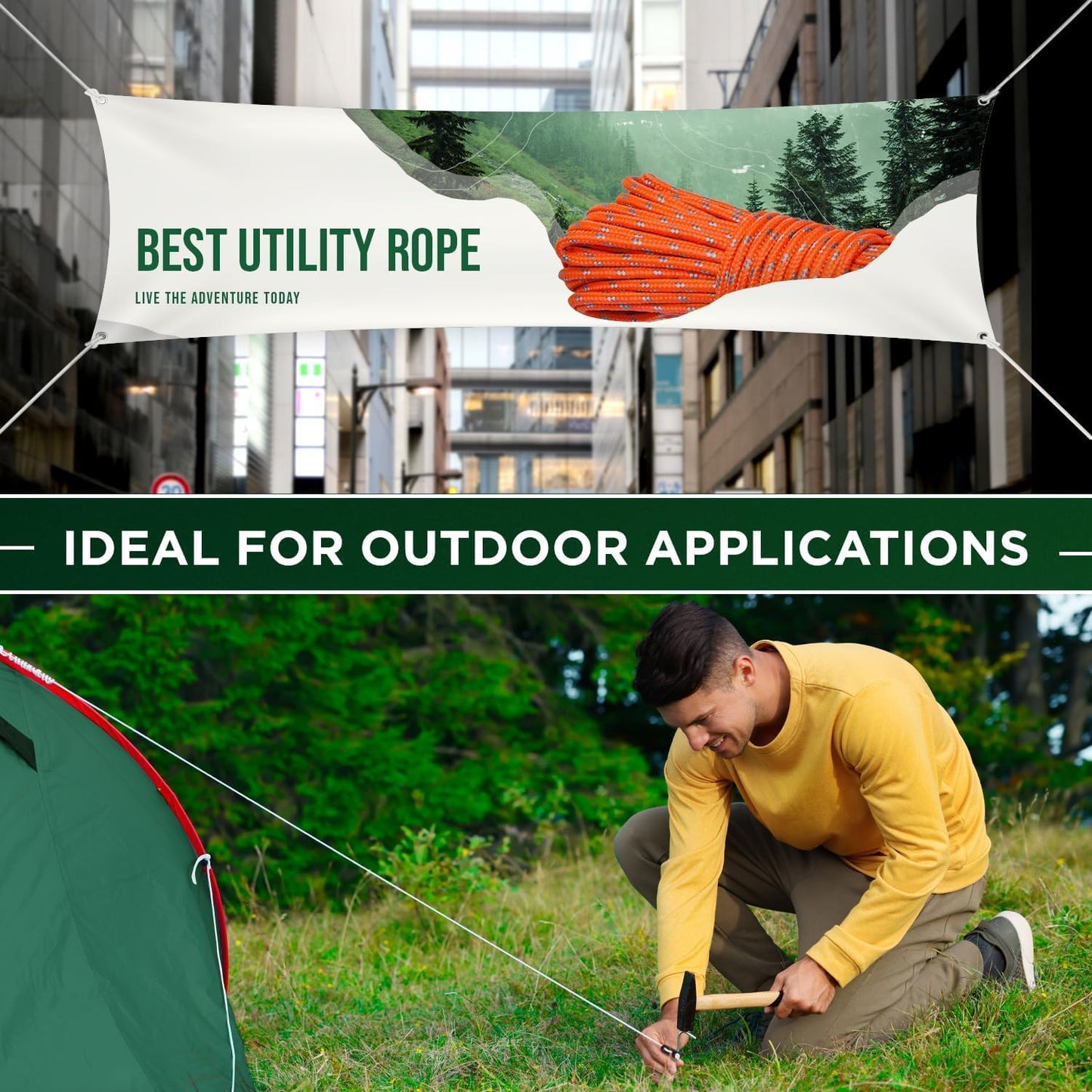 TECEUM Rope – 90 Feet x 1/4 Inch (7mm) – Purple – Strong All-Purpose Utility Rope – Camping, Crafting, Flag Pole, Indoor & Outdoor – Polypropylene Nylon Poly Lightweight Diamond Braided Cord