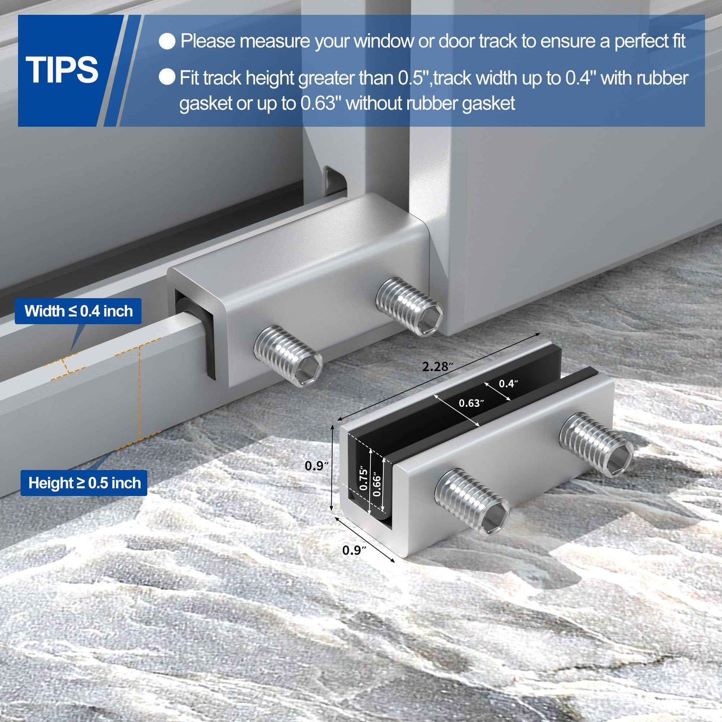 RELIANCER 8 Sets Sliding Window Locks,Aluminum Security Door Window Stoppers,Adjustable Safty Windows Lock for Horizontal & Vertical Fenster Doors,Child Proof Slider Windows Blocker for Home Safety
