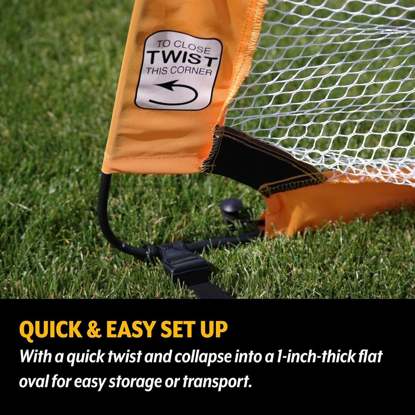 PUGG Pop Up Soccer Goals - Portable Training Equipment with Knitted Poly Net - Includes 2 Goals & Carry Bag