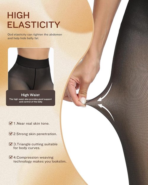 CHRLEISURE Women's Fleece Lined Tights | Warm Thick Winter Leggings for Comfort and Style