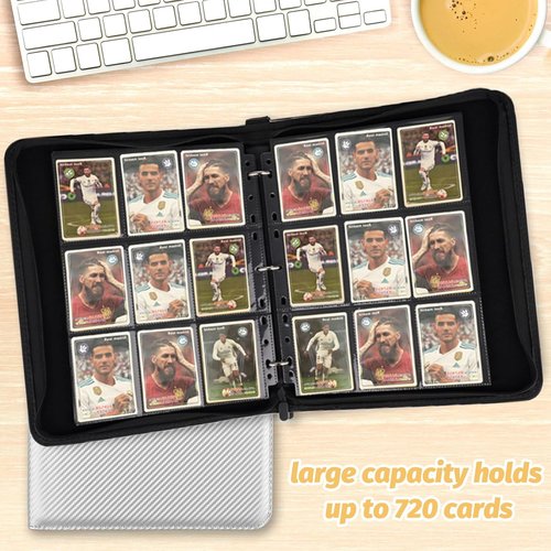 GERMUN Silver 9-Pocket Card Binder - Premium Zip Trading Card Album for MTG, TCG & Sports Cards