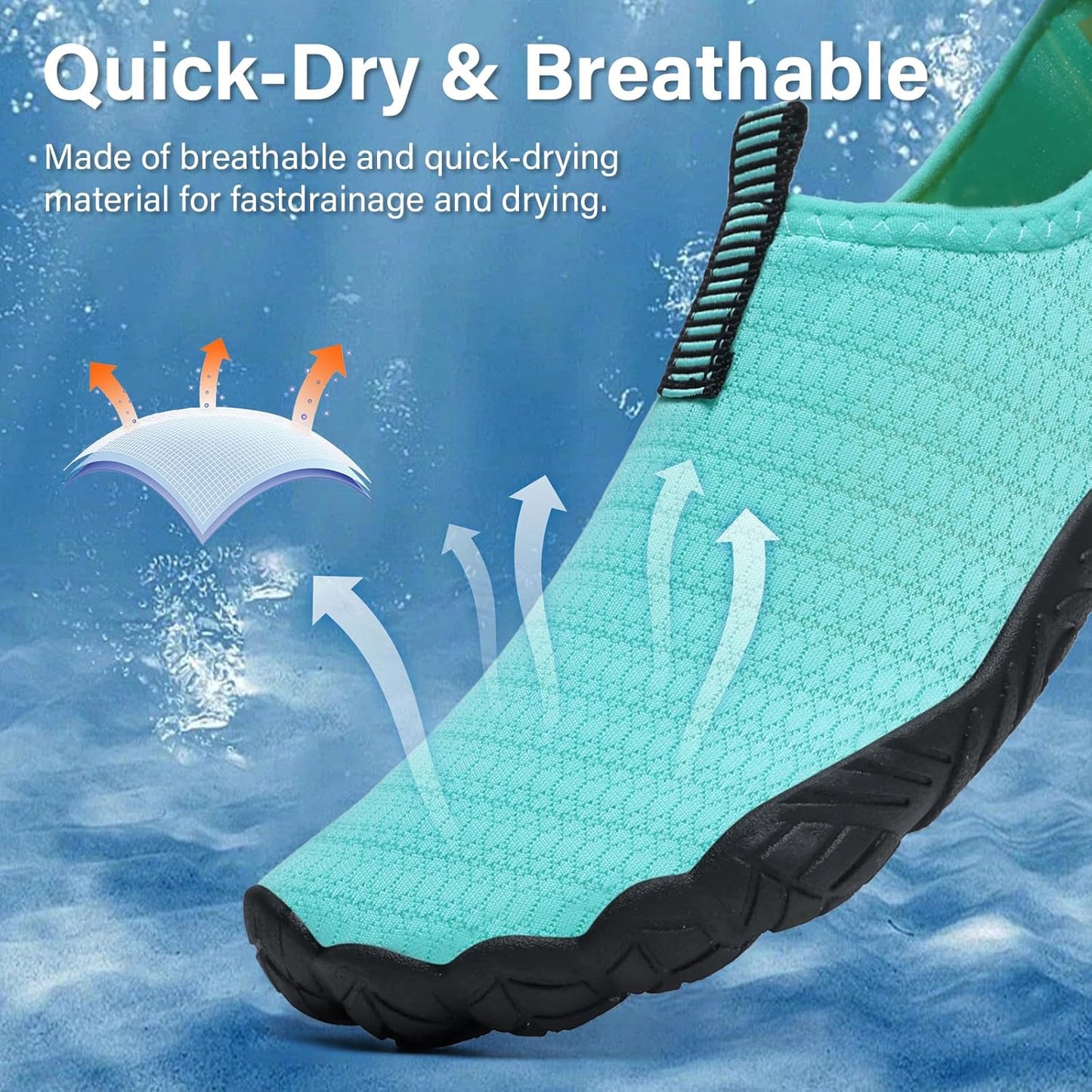 Water Shoes Womens Mens Quick-Dry Aqua Yoga Socks Barefoot Swim Pool Beach Shoes for Walking Hiking Diving Surf Ootdoor Water Sports