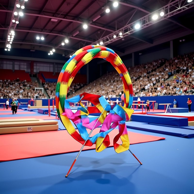 Zhuluck Multicolour Multicolour Gym Dance Ribbon Rhythmic Art Gymnastic Streamer Twirling Rod Stick Other Sports Gymnastics Training Equipment Gymnastics Other Sports