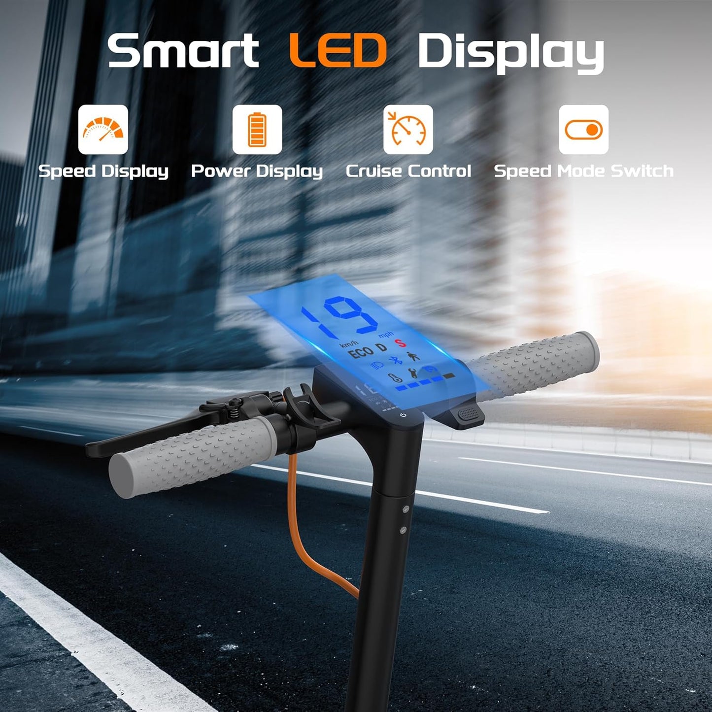 NAVIC Electric Scooter - Dual Suspension, 350W/500W Motor, 19/22 Mph, Foldable Design, 8.5”/10" Tires
