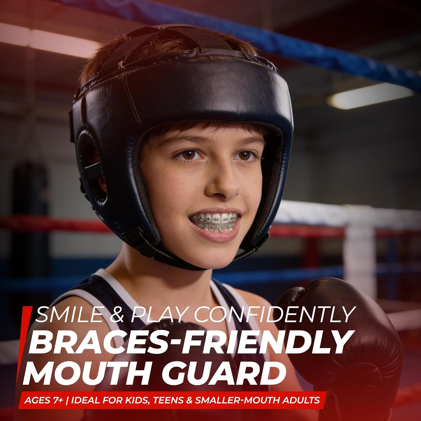 Skiennix Mouth Guard - Premium Silicone Teeth Protection for Sports | Youth & Teens (Transparent, Braces Compatible)