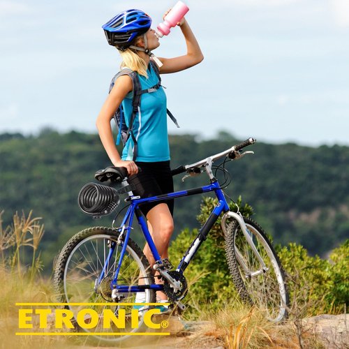 Etronic Bike Lock M6 - 6 Feet Long Coiled Security Cable Lock with Resettable Combo | Mounting Bracket Included