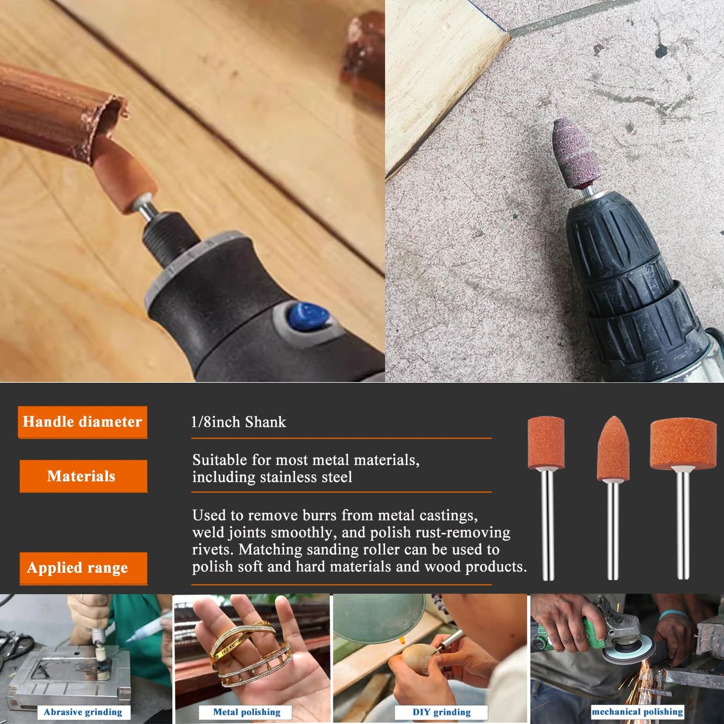 Sunxeke Sanding Drum Set for Dremel Rotary Tools-Includes 138 Aluminum Oxide Drum Sander Sanding Sleeves (80,120,240 Grit),12 Drum Mandrels and 9 Sanding Bits,Sanding Bits Tool Accessories with Box