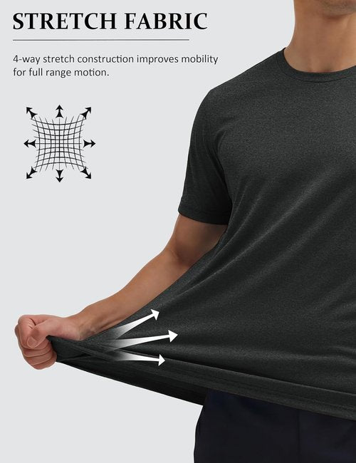 MAGCOMSEN Men's Workout Shirt - Moisture-Wicking Athletic Tee for Gym & Running | Short Sleeve