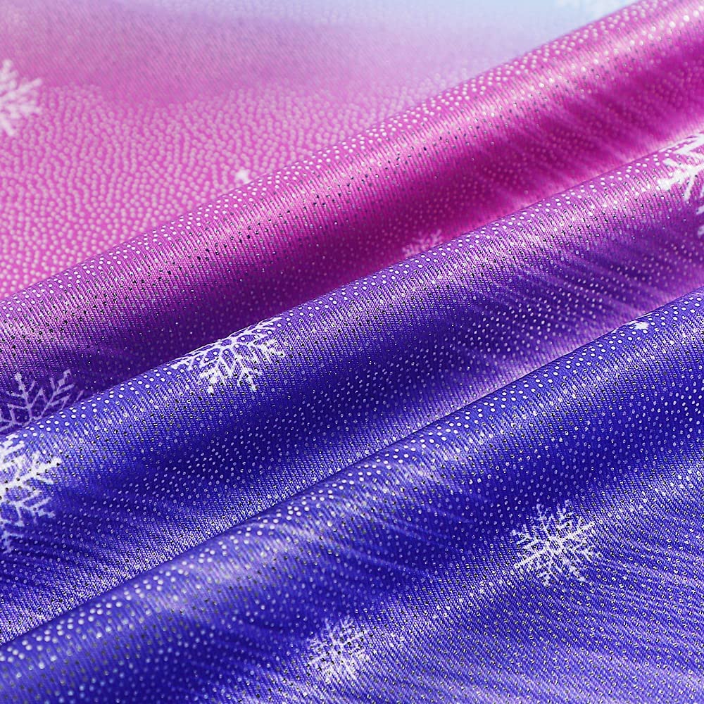 Leotards for Girls Gymnastics Unicorn Athletic Dance Wear Shiny Rainbow Blue Hotpink (Purple Snowflake, 4-5T)