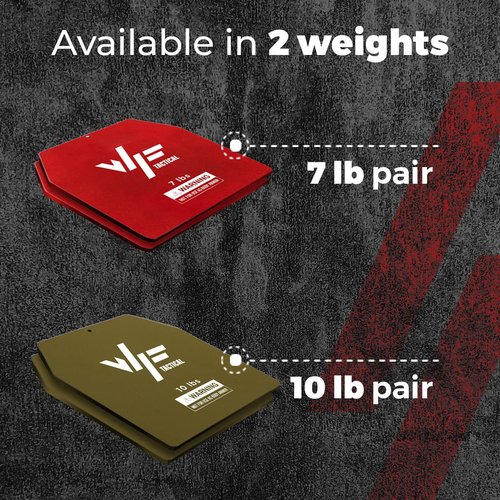 WF Tactical Weight Plates - Steel Pair for Weighted Vests - Fits WFT & Most Vests - Ideal for Running, Cross Training & Strength Workouts (Red, 20lb)