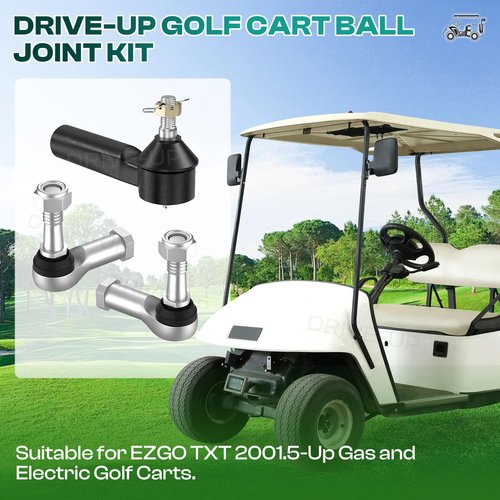 Drive-up Ball Joint Kit,Tie Rod End Set and Steering Back Outer Ball Joint Fits 2001-Up EZGO TXT Golf Cart OEM 70902-G01 70902-G02 70695-G01