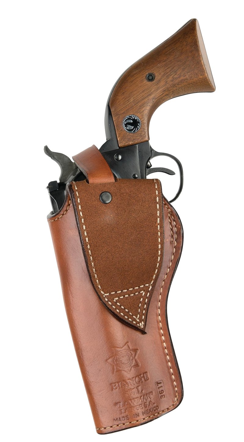 Bianchi 10066: Lawman Holster Tan Rh Lg Sngl Act 7 1/2In