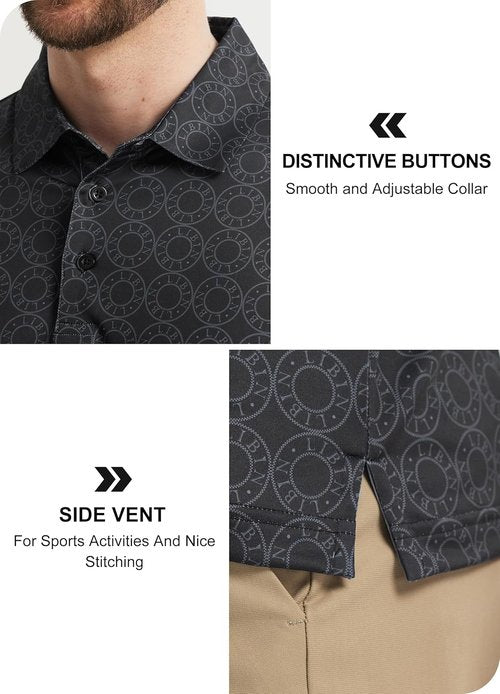 Libin Golf Shirts for Men - Quick Dry Moisture-Wicking Short Sleeve Polo | Casual Business Style