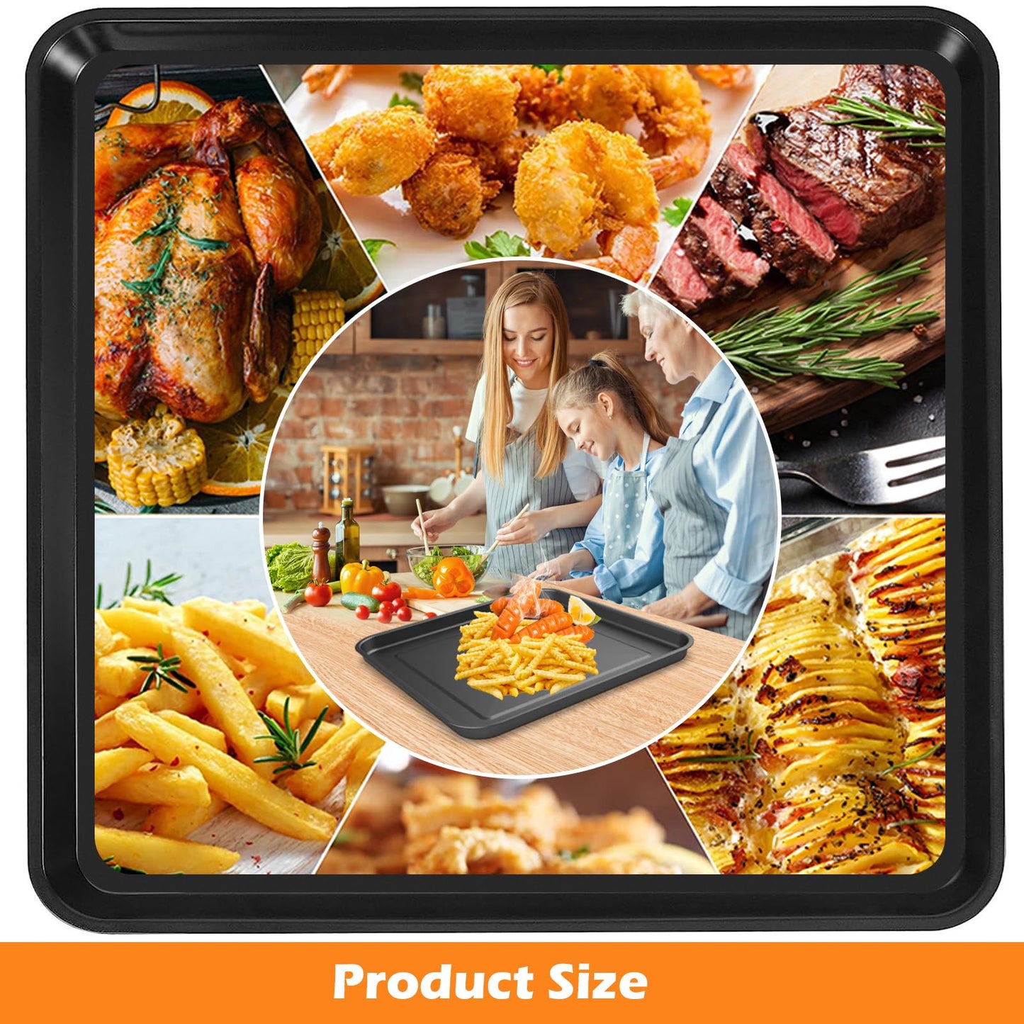 Air Fryer Grill Pan for Ninja Foodi SP101 Digital Air Fryer Countertop Oven, 13 * 13'' Air Fryer Grill Plate Crisper Plate Rack Accessories Replacement Parts Tray for Ninja Foodi SP100 SP1001C SP201