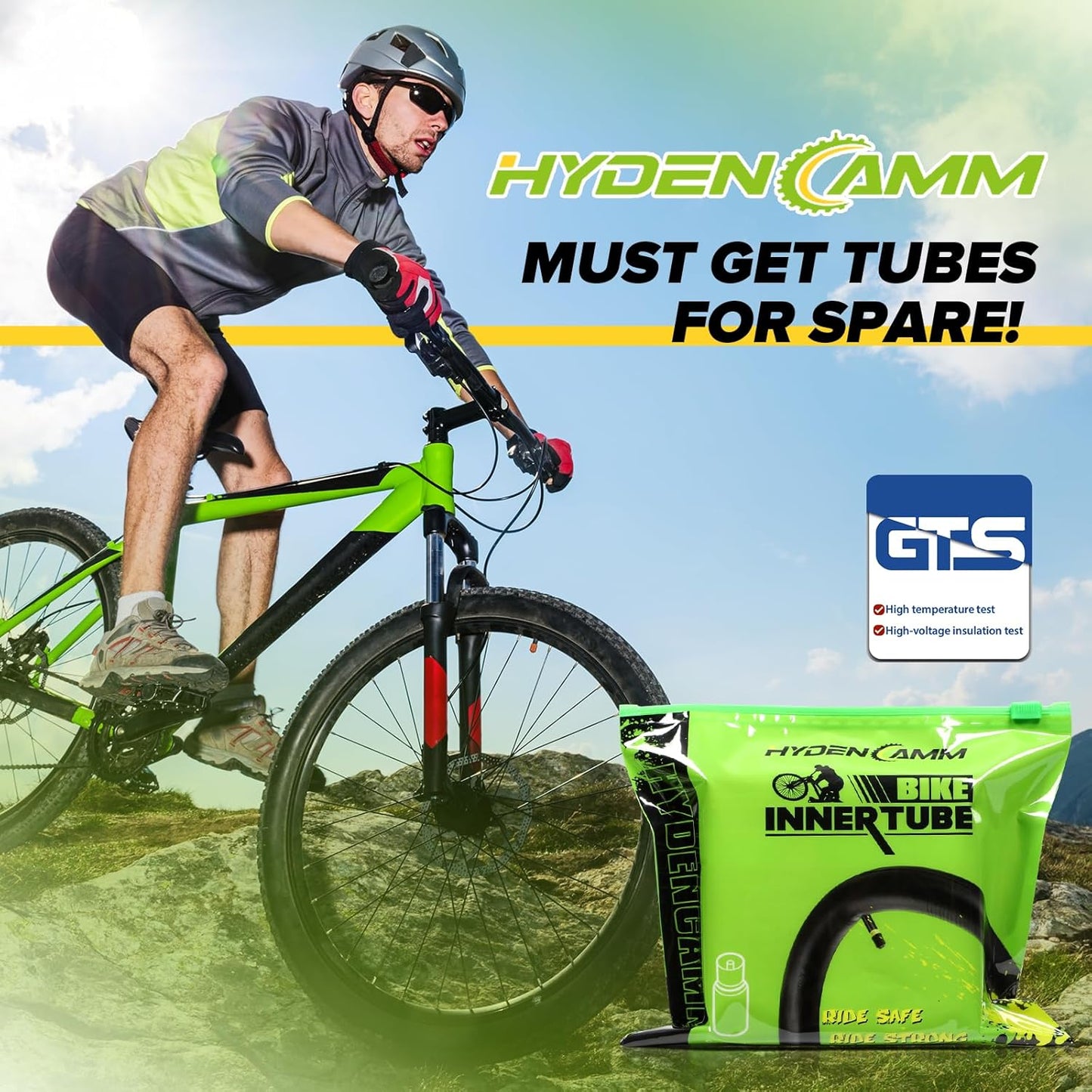 Skiennix Bike Inner Tube - 20/26x2.125 with 35mm AV Schrader Valve & 2 Tire Levers | Durable Butyl Material