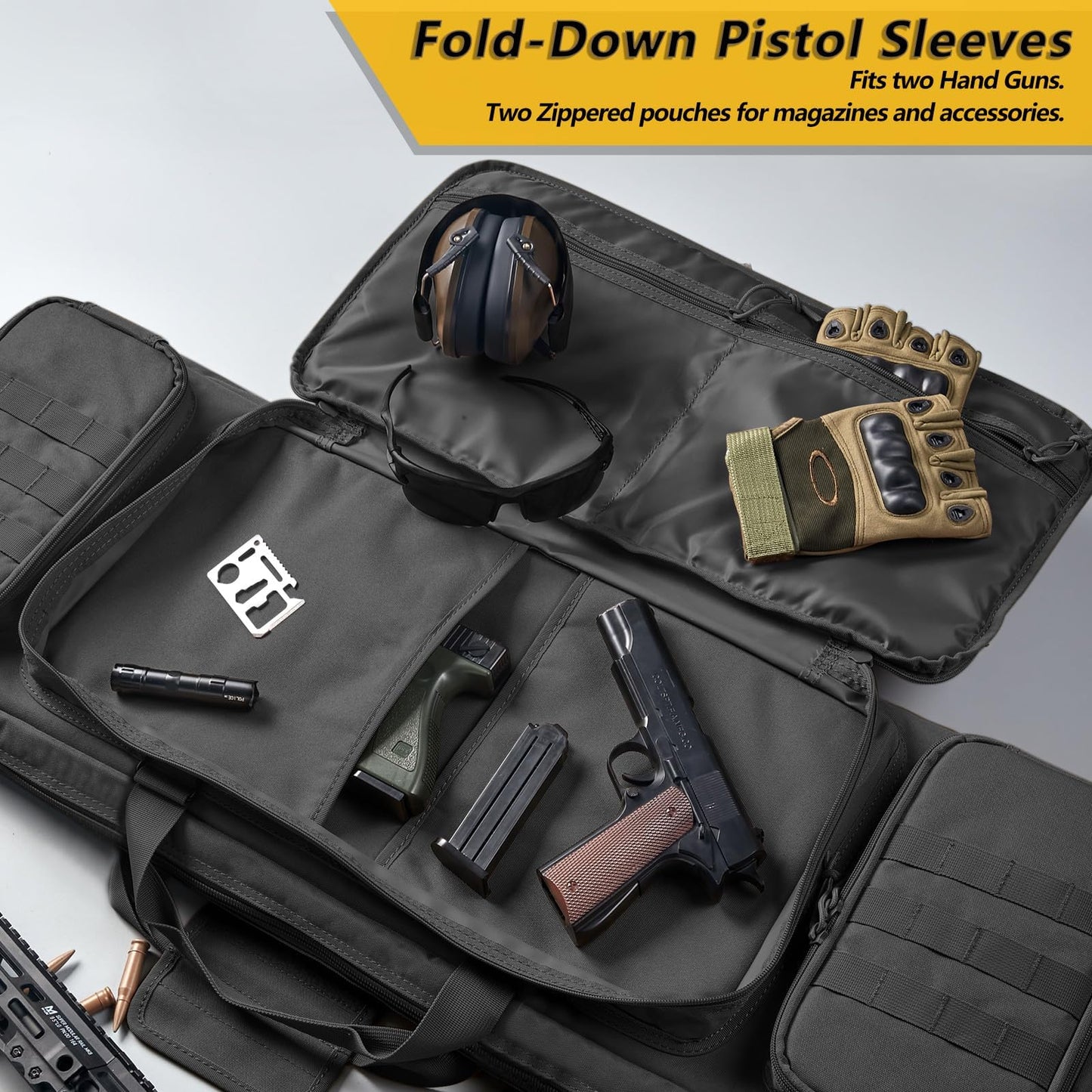 ALVARZA Soft Rifle Bag 48 inch Nylon 1000D Rifle Case Tactical Backpack for Hunting Shooting Range LongRifle Bag
