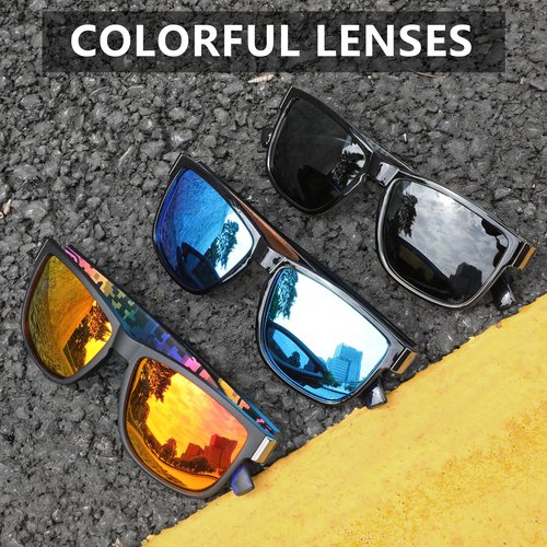 Hifot Polarized Sunglasses Men Women 3 Pairs, Sun Glasses for Cycling Driving Fishing, Sports Eyeglasses for Running Golf