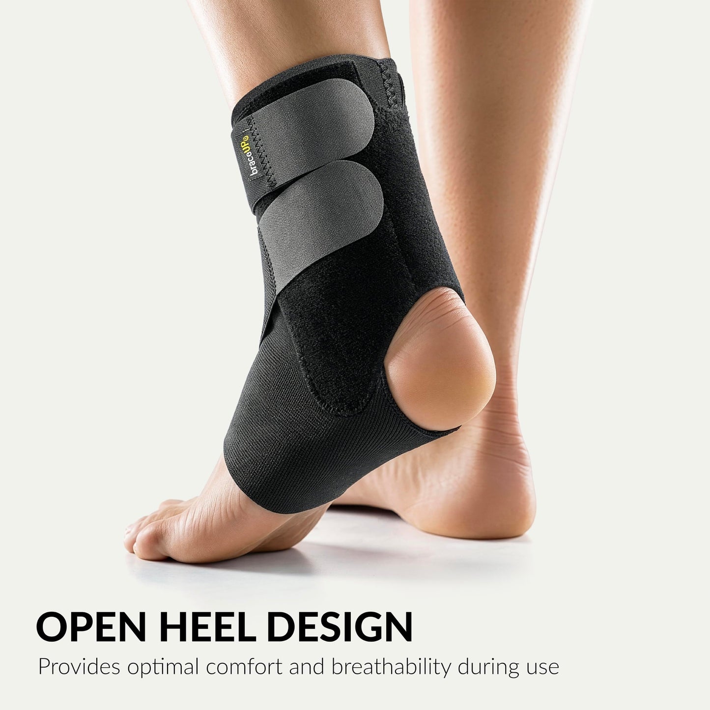 BraceUP Ankle Brace - Relieve Pain, Enhance Stability for Foot Pain, Sprained Ankle, Achilles Tendonitis, Men and Women (Black)