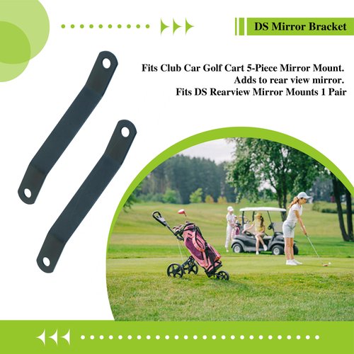 Fits Club Car Golf Cart 5 Panel Mirror Bracket. Add to your rearview mirror. Suitable for DS Rearview Mounts Completely upgraded field of vision Better driving experience 1 pair
