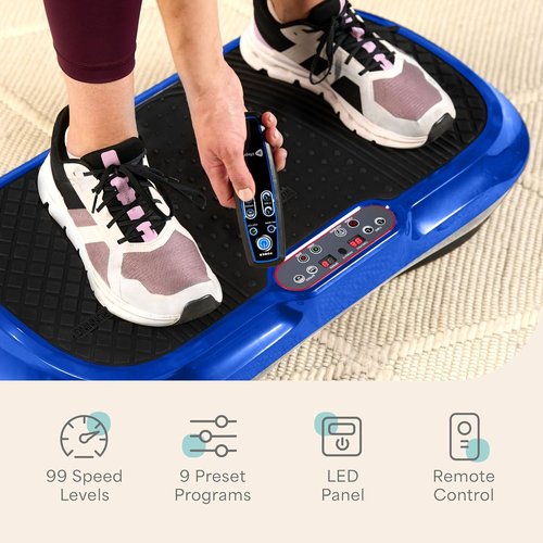 Lifepro Waver Vibration Plate - Full-Body Workout Machine for Muscle Activation & Lymphatic Drainage | Includes Loop Bands