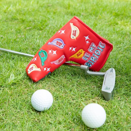 Golf Blade Putter Cover, Golf Blade Covers with Strong Magnetic Closure, Colorful Bird Design Putter Head Cover Waterproof PU Leather Blade Putter Headcover