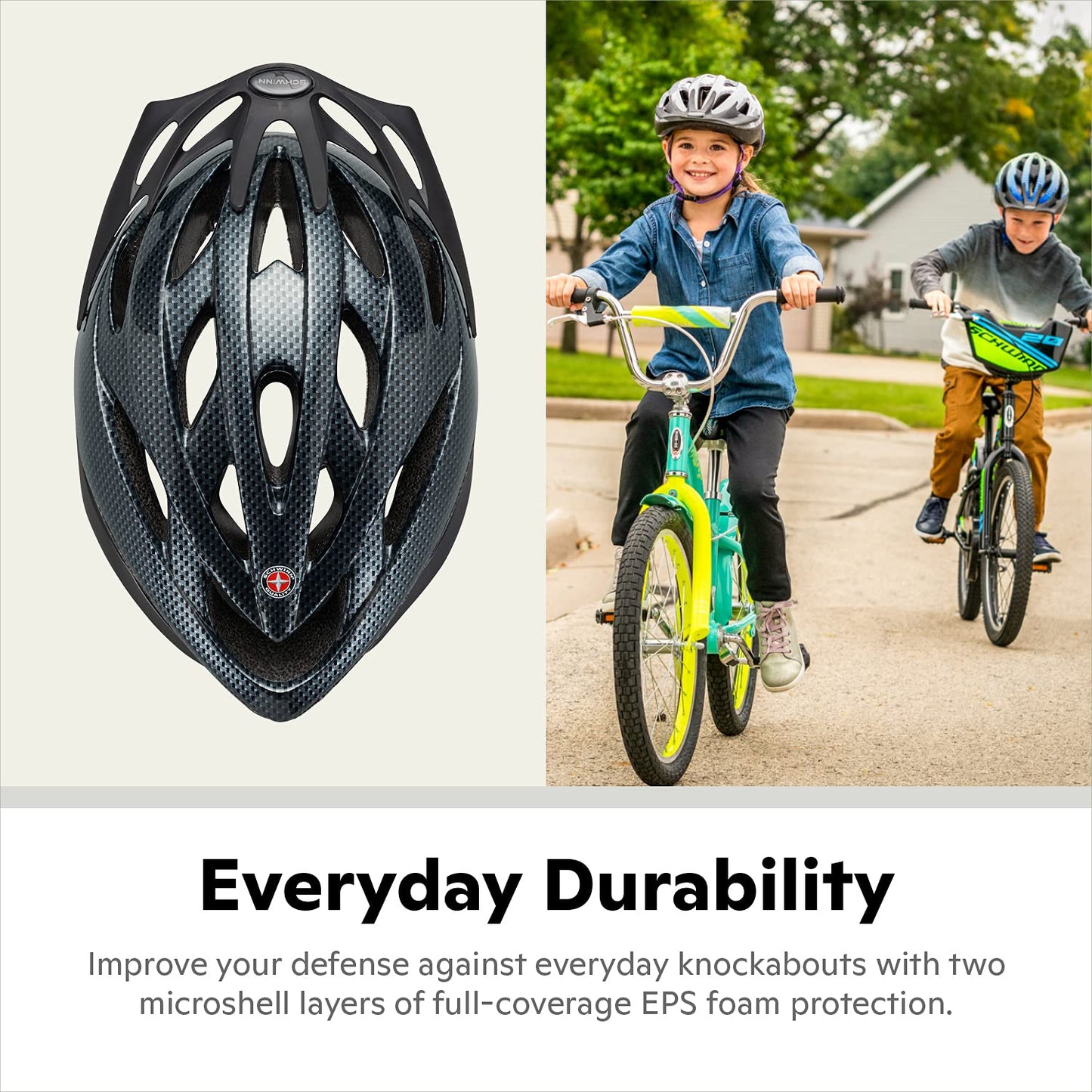 Schwinn Thrasher Bike Helmet for Youth Boys Girls Age 8-14 with Suggested Fit 55-58cm, Lightweight with Adjustable Side & Chin Strap, CPSC Safety Certified, Red