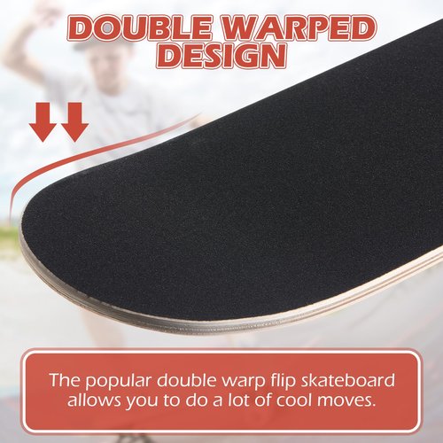 Meooeck 12 Pcs Blank Skateboard Decks for Art Painting 32 x 8 in, Wood Maple Skateboard Replacement 7 Ply Double Tail Plain Unfinished Skate Board with Sandpaper for Enthusiasts DIY Back School Gifts