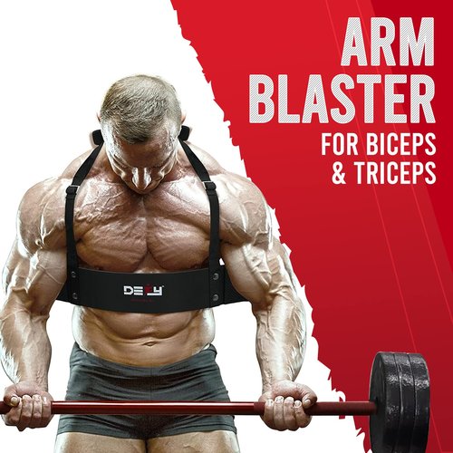 DEFY Arm Blaster for Biceps and Triceps Adjustable Curl Support with Durable 7mm Aluminum Plate and Neck Pad for Strength Training Bodybuilding isolator Curl Machine - Black