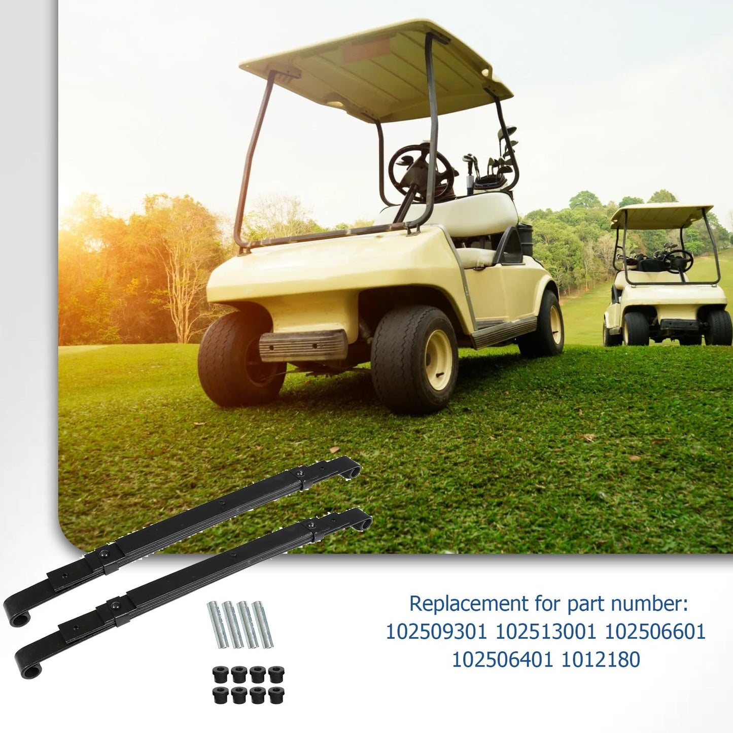 WFLNHB Heavy Duty Rear Leaf Springs Set of Club Car Replacement for Precedent (2004-up) Golf Cart