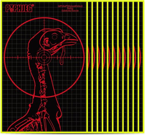 Fluorescent Splatter Turkey Targets - Highly Visible Shotgun Target Stickers for Practice | 9.5x14.5” (10/25/50 Pcs)