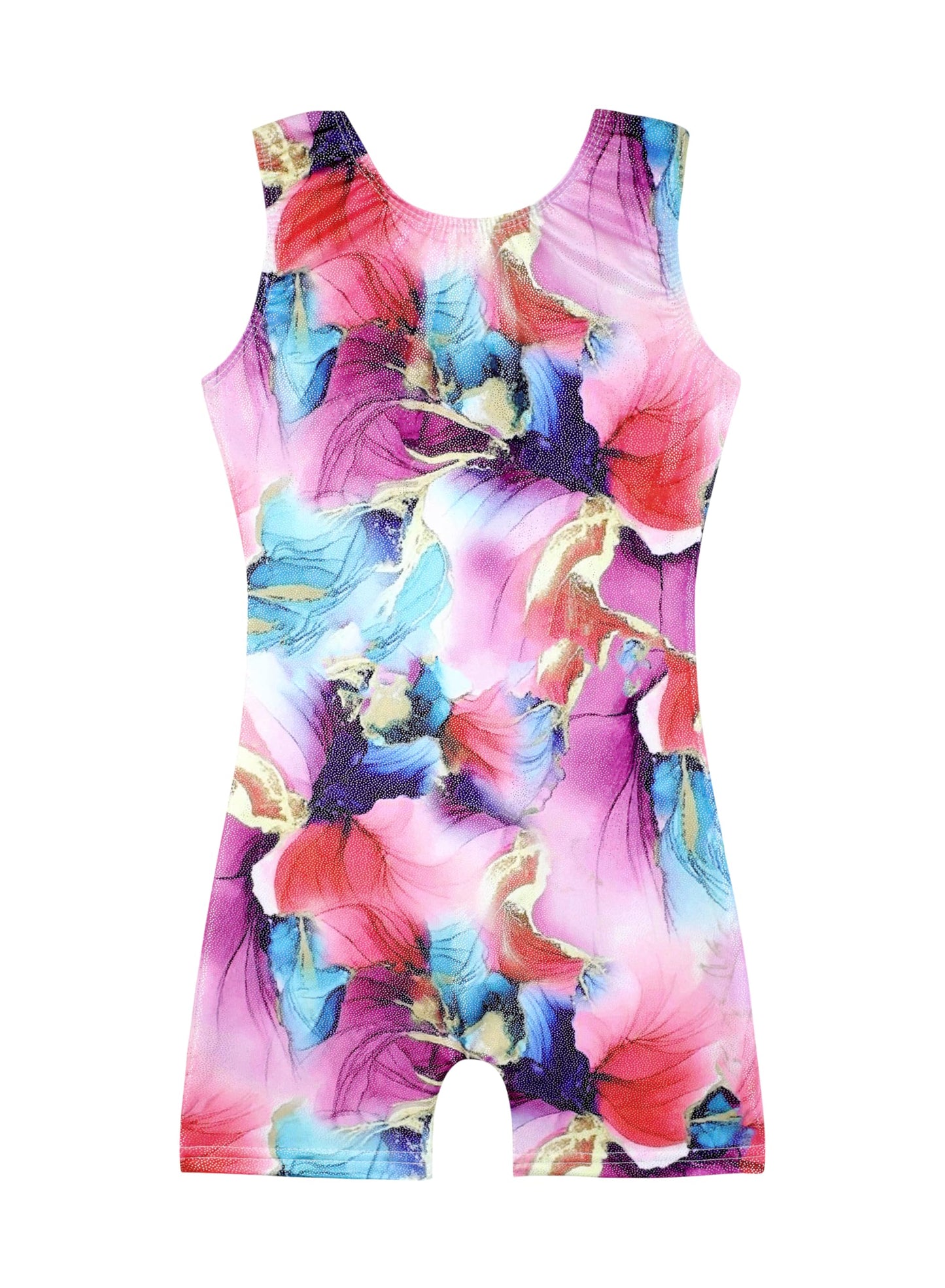 HOZIY Toddler Leotards for Girls Gymnatics 3t 4t Kids Leo Tumbling Outfiits Purple Gold Red Floral Flower Marble Print Sparkle Biketard