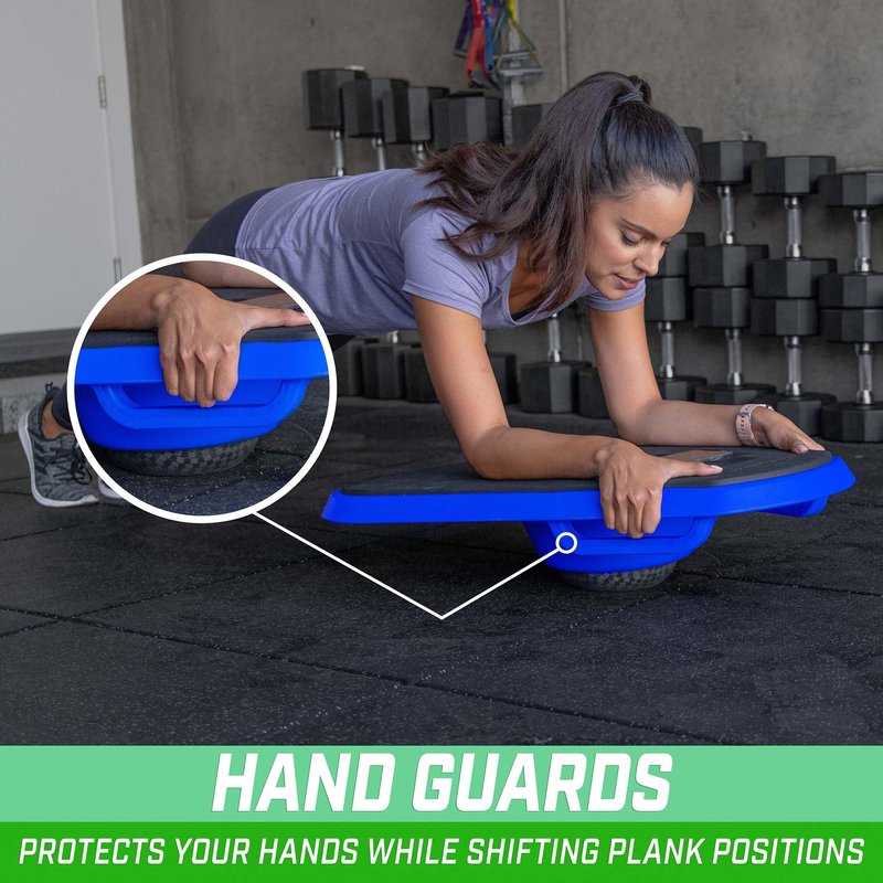 GoSports Fitness Core Hub Plank Board with Smart Phone Integration for Full Body Workouts, Blue
