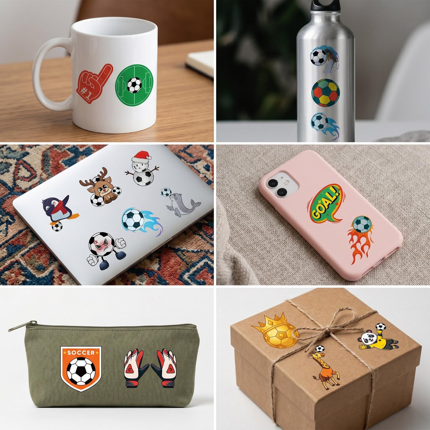 96 PCS Soccer Temporary Tattoos for Kids - Soccer Party Favors &