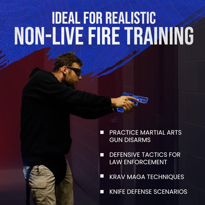 Durable Plastic Polymer Training Pistol - Lightweight Realistic Training Gun for Safe Dry Fire Drills, Draw, Grip, Movement - Compatible with Glock 19 & 23 - Fits WML, IWB & Safariland ALS Holster