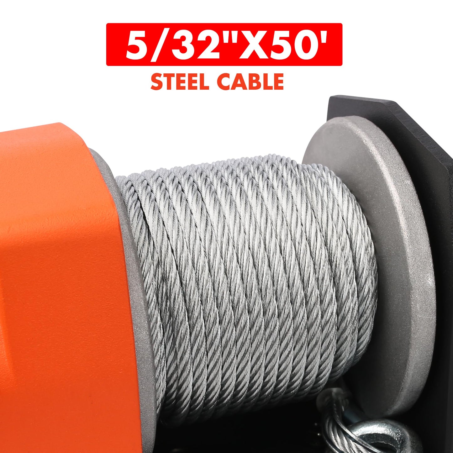 ZESUPER 2500 lb Electric Winch 50ft Steel Cable 12V DC UTV ATV Boat Trailer Winch with Handheld Remote Mounting Plate Waterproof Small Electric Winch ATV Winches Kits