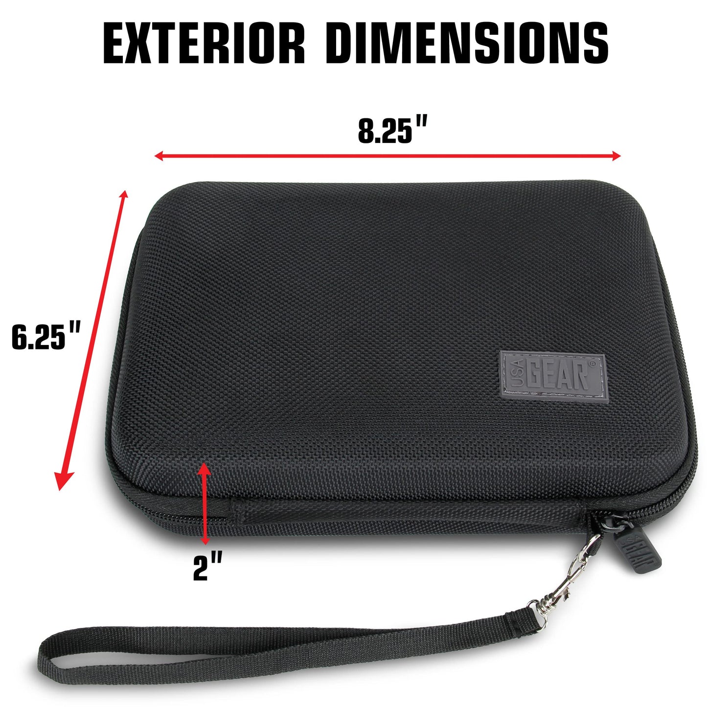 USA Gear Golf Launch Monitor Case, Swing Caddie Hard Case, Scratch Resistant Interior, Water Resistant Exterior - Fits Swing Caddie SC300i, Voice Caddie, Garmin R10, Rapsodo MLM2PRO & more (Black)