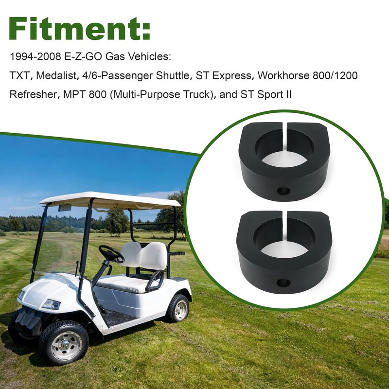 Camotokiit 2PCS Rear Spring ISO Mount Cap Rubber Bushing 72117-G01 for E-Z-GO TXT & Medalist Gas Golf Cart 1994-2008