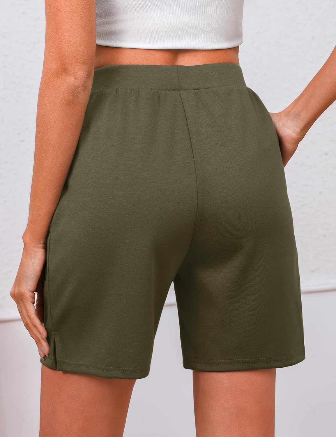 Quenteen Women's Air Layer Shorts - Casual Summer Athletic Lounge Shorts with Pockets