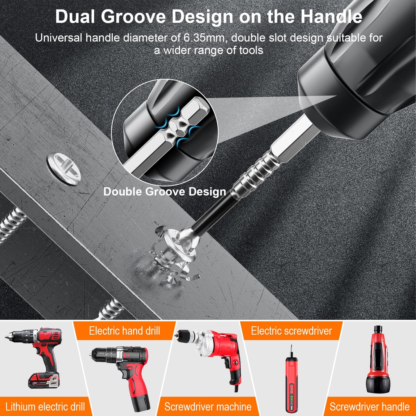 High Magnetic Screwdriver Drill Bit Set - 6pcs K5 Impact Resistant Non Slip Bit - Screwdriver Bit Set - Magnetic Screwdriver Set - 25 50 65 70 90 150mm (6pcs)