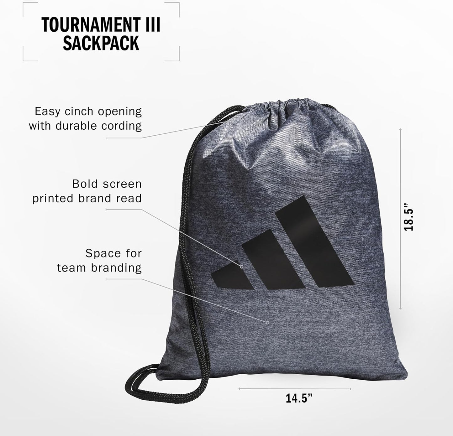 Tournament 3.0 Sackpack Drawstring Bag - Lightweight, Versatile Backpack for Daily Use