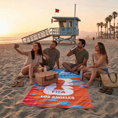 FIFA World Cup 2026 Emblem Towels - Soft, Durable Velvet 30x60 Inch | Machine Washable for Men & Women