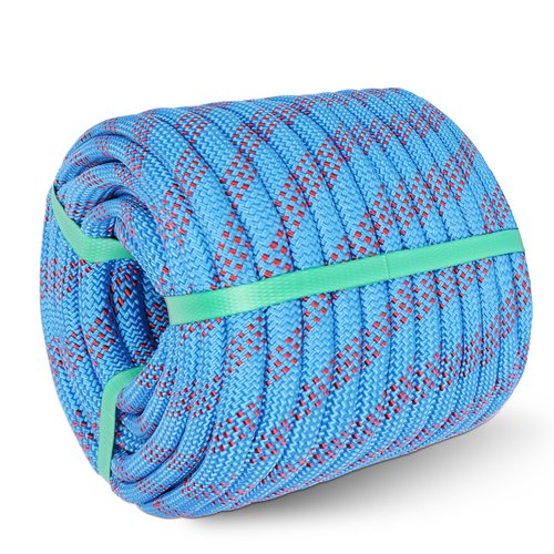Arborist Rope- Climbing Tree Rope-1/2inch x100ft-Arborist Equipment Polyester Rope for Rock,Hiking, Camping,Swing,Tree,Rescue,Blue