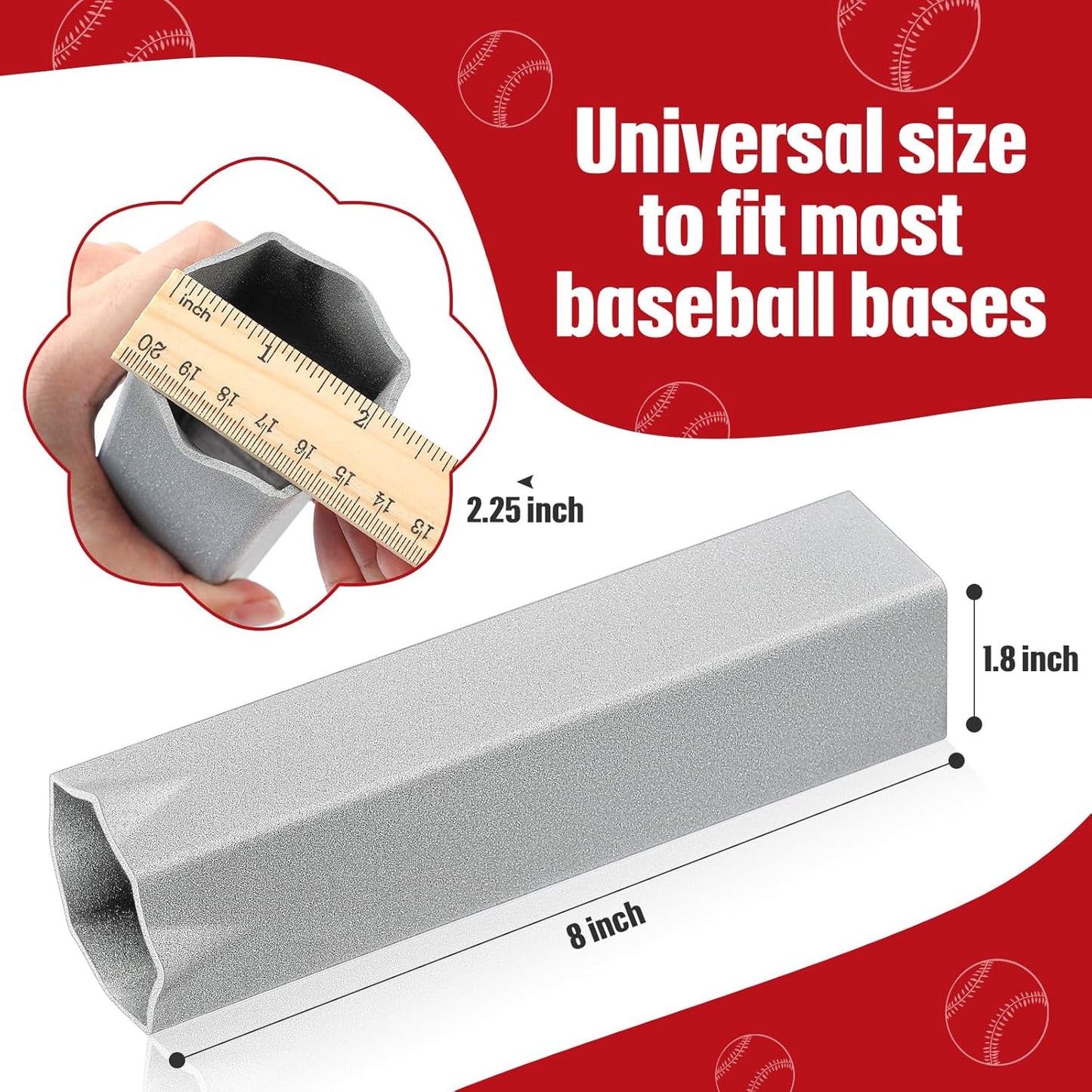Yaocom Baseball Ground Anchors - Curled Style, 1.8 x 8 Inch, Perfect for Standard/Official Bases