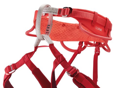 PETZL Luna Women's Climbing Harness - Coral Red, Small
